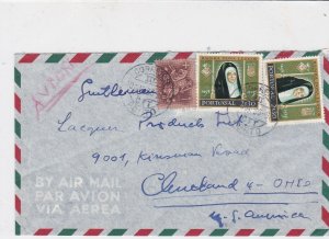 portugal 1959 air mail stamps cover ref 19364