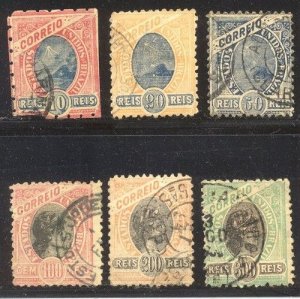 Brazil 140-45 Used  F/VF 1899 SCV $78.50