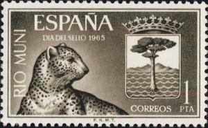 RIO MUNI - 1965 Mi.67 1Pta Cheetah - Dia del Sello - Mint*