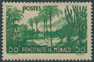 Monaco 1937 SG144 50c + 50c green Palace Gardens MLH