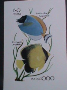 ​OMAN-COLORFUL LOVELY BEAUTIFUL ANGEL & SURGEON  FISH-IMPERF MNH S/S VERY FINE