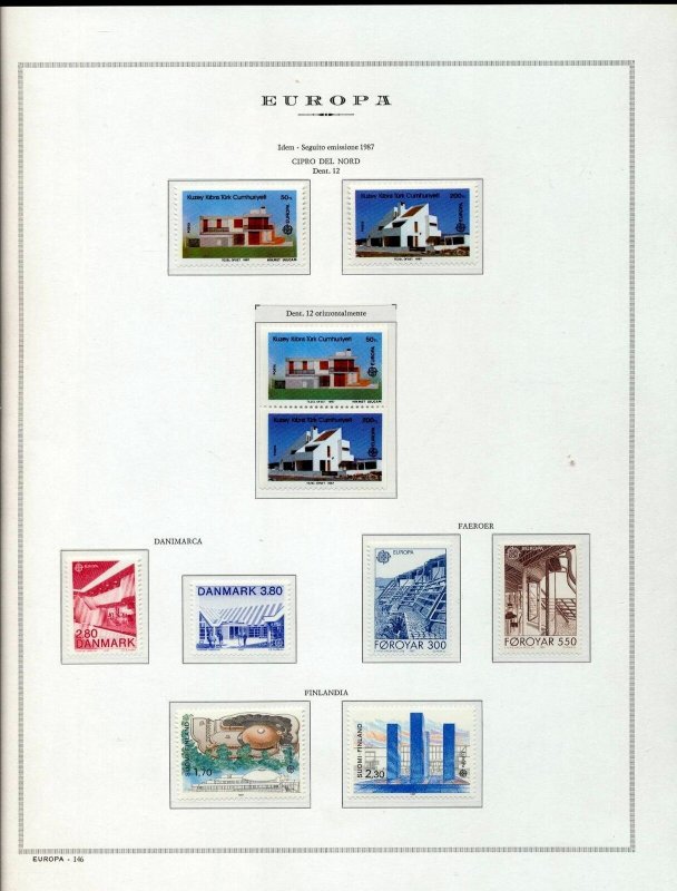 Europa 1987 MNH on 8 Pages (Appx 75 Stamps) (ZA 567