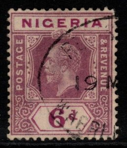 NIGERIA SG25 1921 6d DULL PURPLE & BRIGHT PURPLE DIE I FINE USED