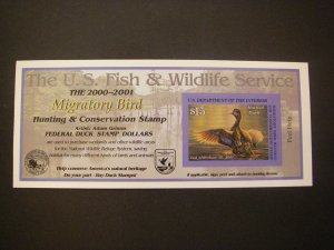 RW67A, $15 Mottled Duck, MNH Self Adhesive sheetlet of one, Beautiful Stamp