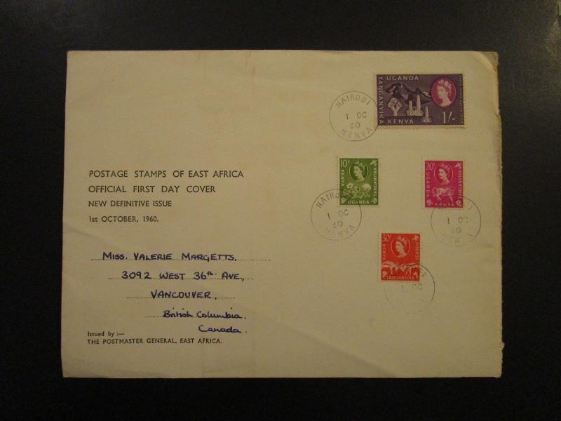 KUT 1960 QEII Series First Day Cover to 1 Shilling - Z6060