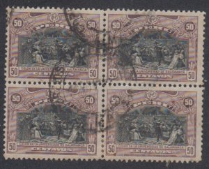 Peru - 1918 - SC 217 - Used - Block of 4