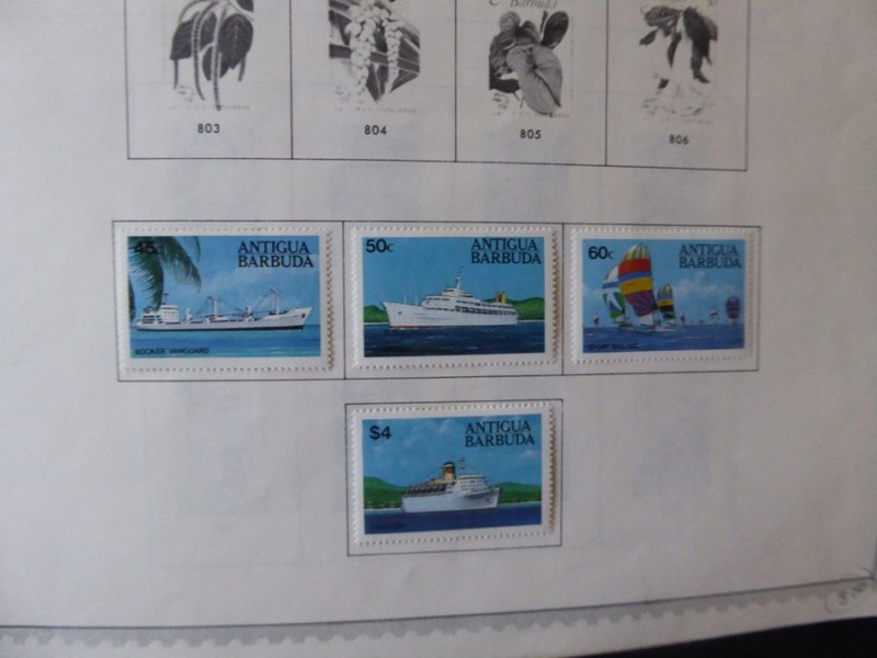 Antigua 1976-1984 Stamp Collection on Alb Pgs