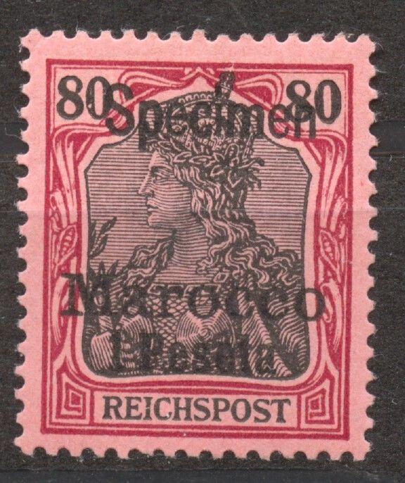 Morocco 1900, German Offices, SPECIMEN, 1 Pta. Germania, MLH