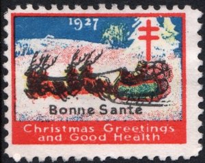 WX39 Christmas Seal: Canada (1927) Used/No Gum