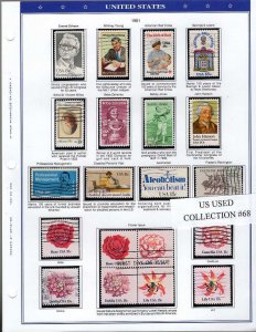 US Used Commemorative and definitives, all different read text Collection #068
