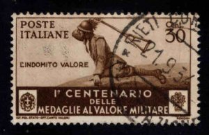 Italy Scott 335 Used Courage  Stamp from  1935 Medal of Valor set