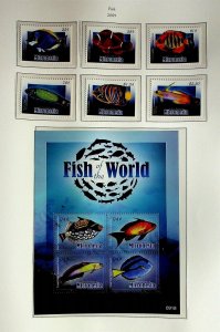 MICRONESIA Sc 817-23 NH SET+S/S OF 2009 - SEA LIFE - (JO23)