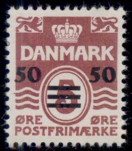 FAROE ISLANDS #5 (7) 50/5ore Surcharge, og, VLH, VF, Scott $275.00