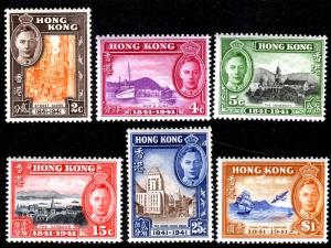 HONG KONG SC#168-173 Centenary of British Occupation (1941) MH