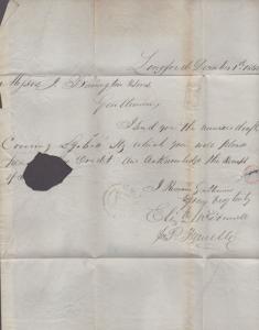 **Ireland Stampless Cover, 1842 Longford to Dublin, Contents