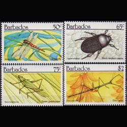 BARBADOS 1990 - Scott# 784-7 Insects Set of 4 NH