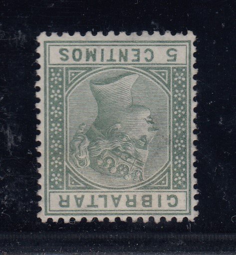 Gibraltar, SG 22w, used Inverted Watermark variety