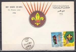 Libya, Scott cat. 252-253. Scouts of Liberia. First day cover. ^