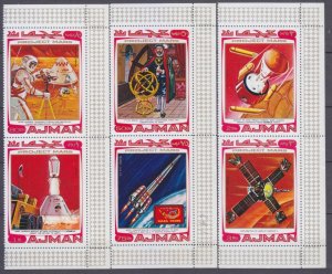 1971 Ajman 678-683Paar Space Project Mars 6,50 €