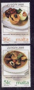 Malta-Sc#1202-3- id8-unused NH set-Europa-Food-2005-