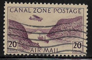 CANAL ZONE C11 USED AIR POST STAMPS GAILLARD CUT