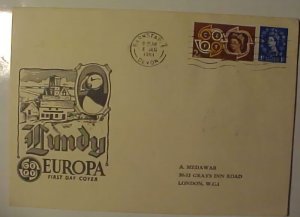 GREAT BRITAIN LUNDY LOCAL POST 1961