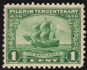 US #548 1c Green Pilgrim Tercentenary MINT NH OG SCV $9.25