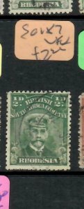 RHODESIA  (PP2605B)  KGV  ADMIRAL 1/2D  SG 187      VFU 