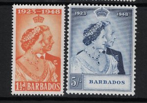 Barbados SC# 210 - 211 Mint Light Hinged - S18146