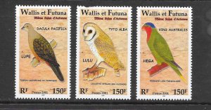 BIRDS - WALLIS & FUTUNA #544a-c MNH (SEE NOTE)
