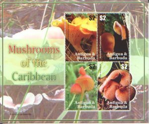 Antigua,  Mushrooms ,  S/S 4,  (Anti2943