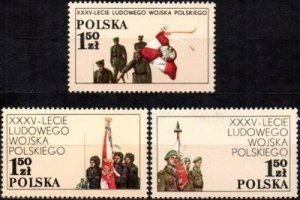 Poland 1978 MNH Stamps Scott 2289-2291 People's Army Soldiers Kosciuszko Divisio