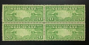 MOMEN: US STAMPS #C9 BLOCK MINT OG NH LOT #52879