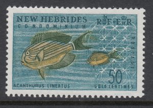 New Hebrides British 103 Fish MNH VF