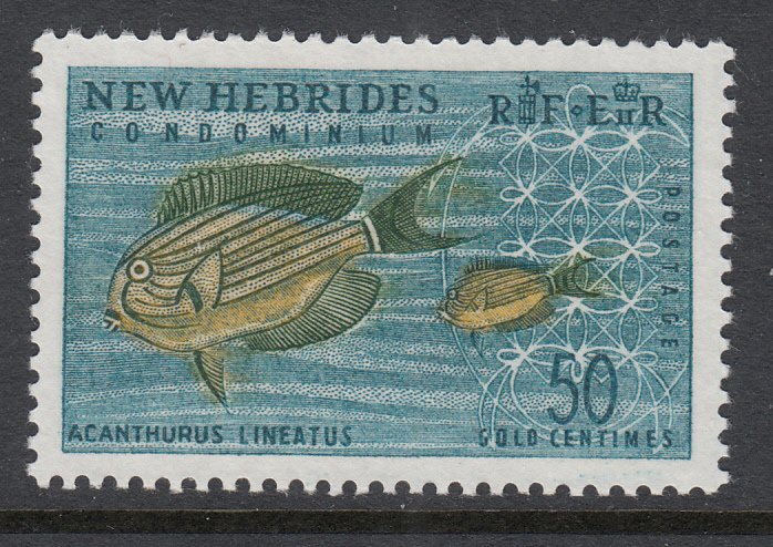 New Hebrides British 103 Fish MNH VF