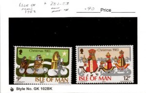Isle of Man, Postage Stamp, #252-253 Mint NH, 1983 Christmas (AD)