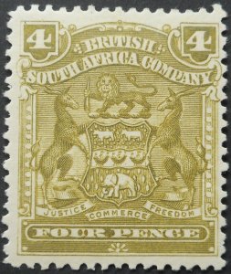 Rhodesia 1898 Four Pence SG 82 mint