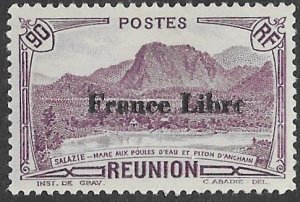 France-Reunion # 203     - 90c Anchain Peak    France Libre (1) Unused VLH