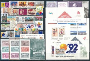 SPAIN 1992 Complete Yearset MNH Luxe