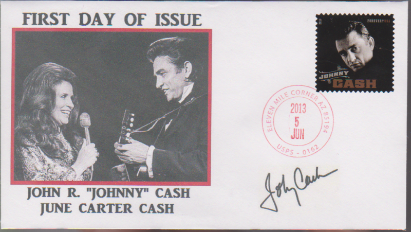 2013 Johnny Cash Stamp OOAK UO First Day Cover FDC JC5 08