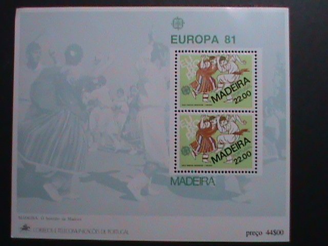 ​PORTUGAL-MADEIRA-1980-SC#74a EUROPA'81-O BAILINHO FOLK DANCE  MNH-S/S-VF