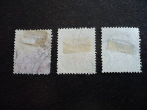 Stamps - New Zealand - Scott# 188,195,196 - Used Part Set of 3 Stamps