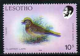 Lesotho 1988 Birds 10s Clapper Lark with superb shift of ...