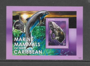 ST KITTS #866 MANATEE S/S MNH