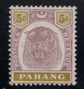 MALAYA-Pahang Scott 15 Mint Hinged, MH* 1895 scarce Tiger stamp.