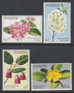Mauritius 436-439 Flowers MNH VF