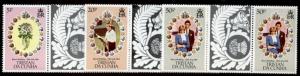 Tristan Da Cunha 294-6 Gutter Pairs MNH Charles & Diana Wedding, Flowers