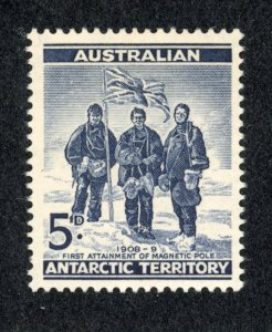 Australian Antarctic Territory L1 MH 1957 5p brown