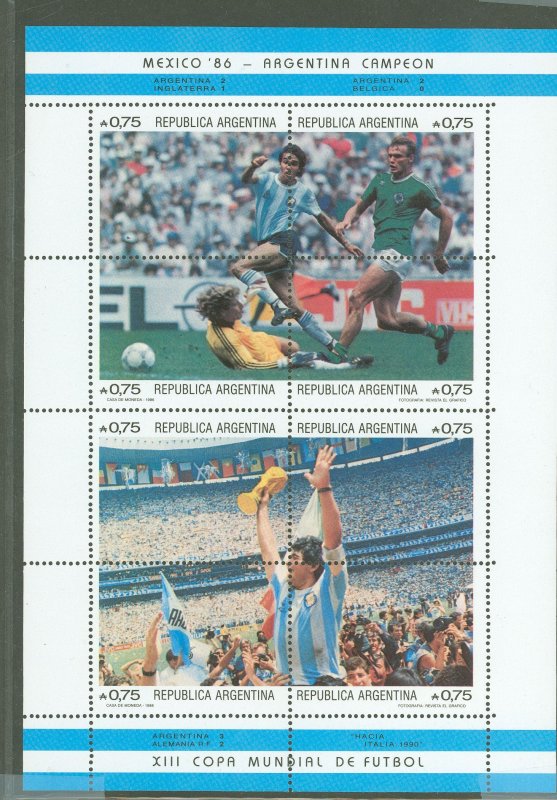 Argentina #1570  Souvenir Sheet (Soccer)