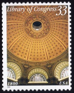 Scott #3390 Library of Congress Single Stamp - MNH